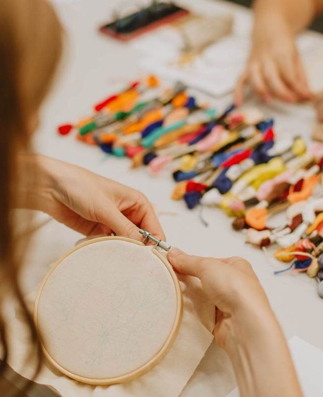 Warsztaty haftowania haftu haft plaski Michalina Mruczek HandMade